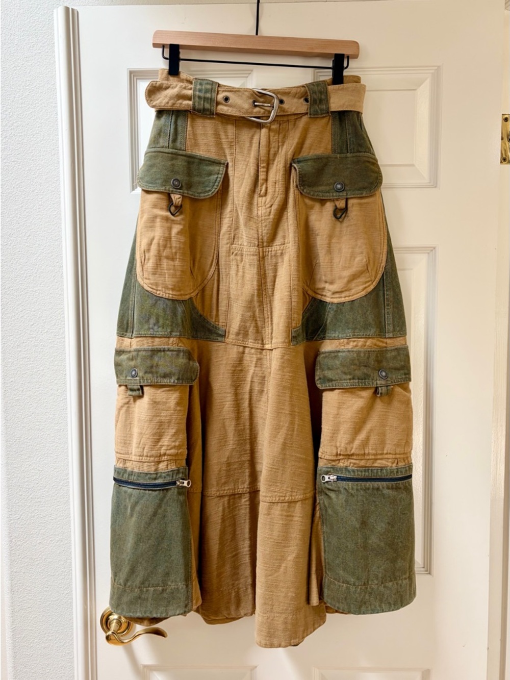 We The Free Win Me Over Cargo Skirt in Dried Cumin Combo - Picture 5 of 8